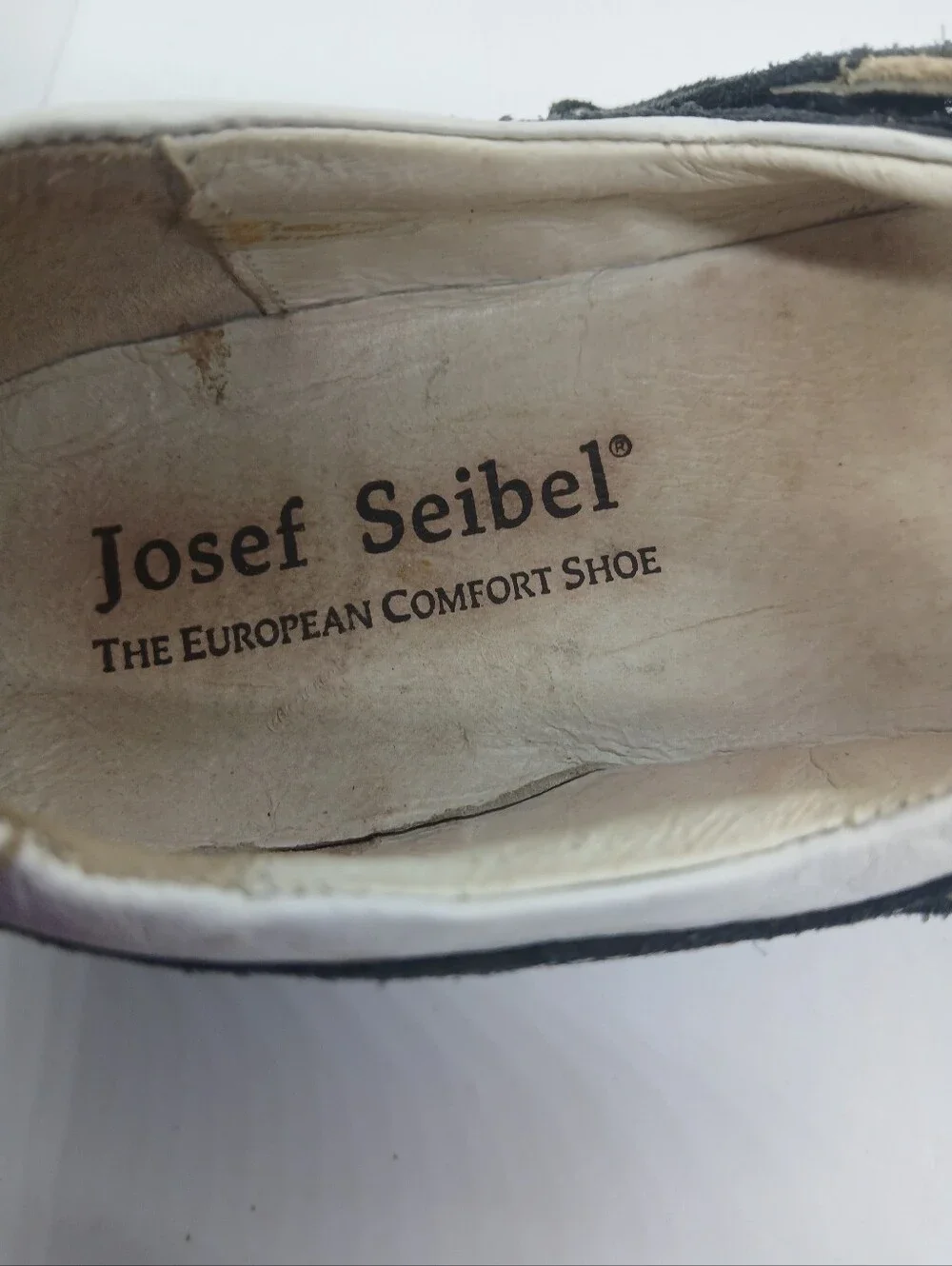 ​Josef Seibel Blue Suede White Leather Mary Jane Flat Walking Shoes 39 US - Picture 7 of 12